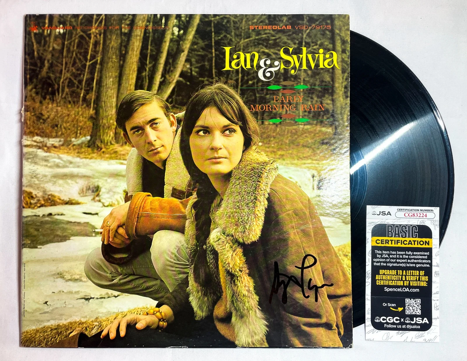 Sylvia Tyson Signed IAN & SYLVIA EARLY MORNING RAIN Vinyl Album EXACT Proof JSA, изображение 5