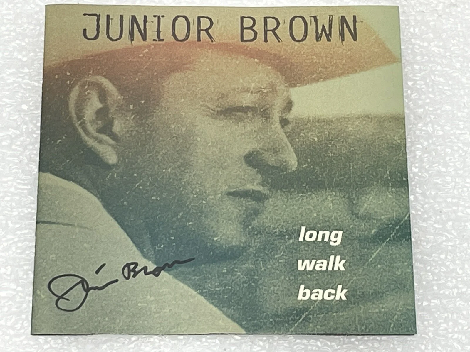 1998 JUNIOR BROWN LONG WALK BACK CD WITH AUTOGRAPH, image 2