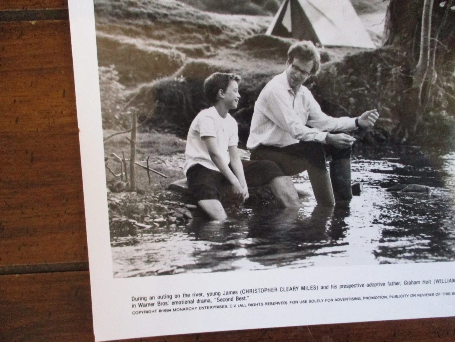 (SECOND BEST)William Hurt/Christopher Cleary Miles/10 x 8 1994 Black/White Photo, image 2