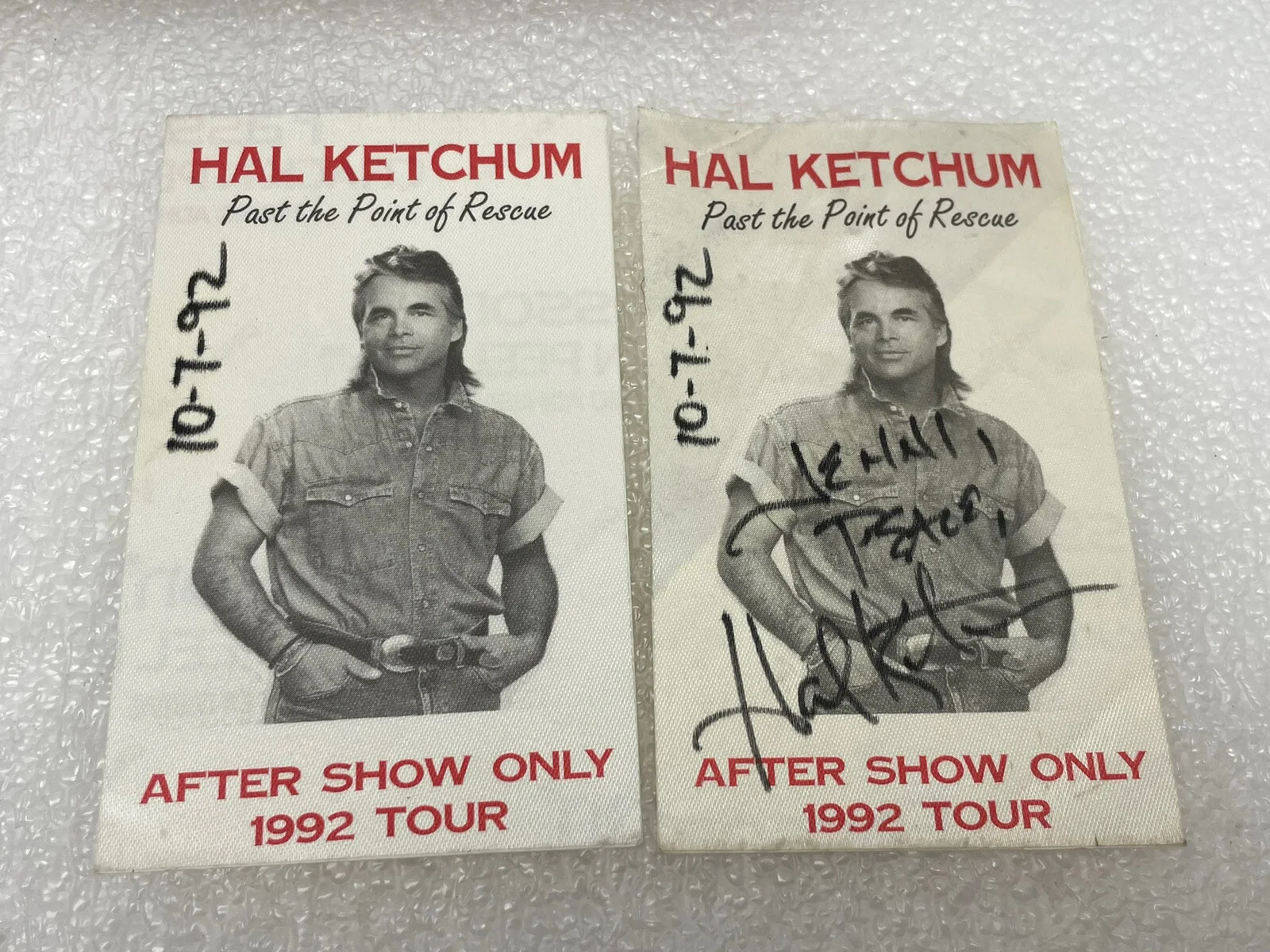 AUTHENTIC HAL KETCHUM AUTOGRAPHED 8X10 + AFTER PARTY CONCERT PASSES PROVENANCE, image 3