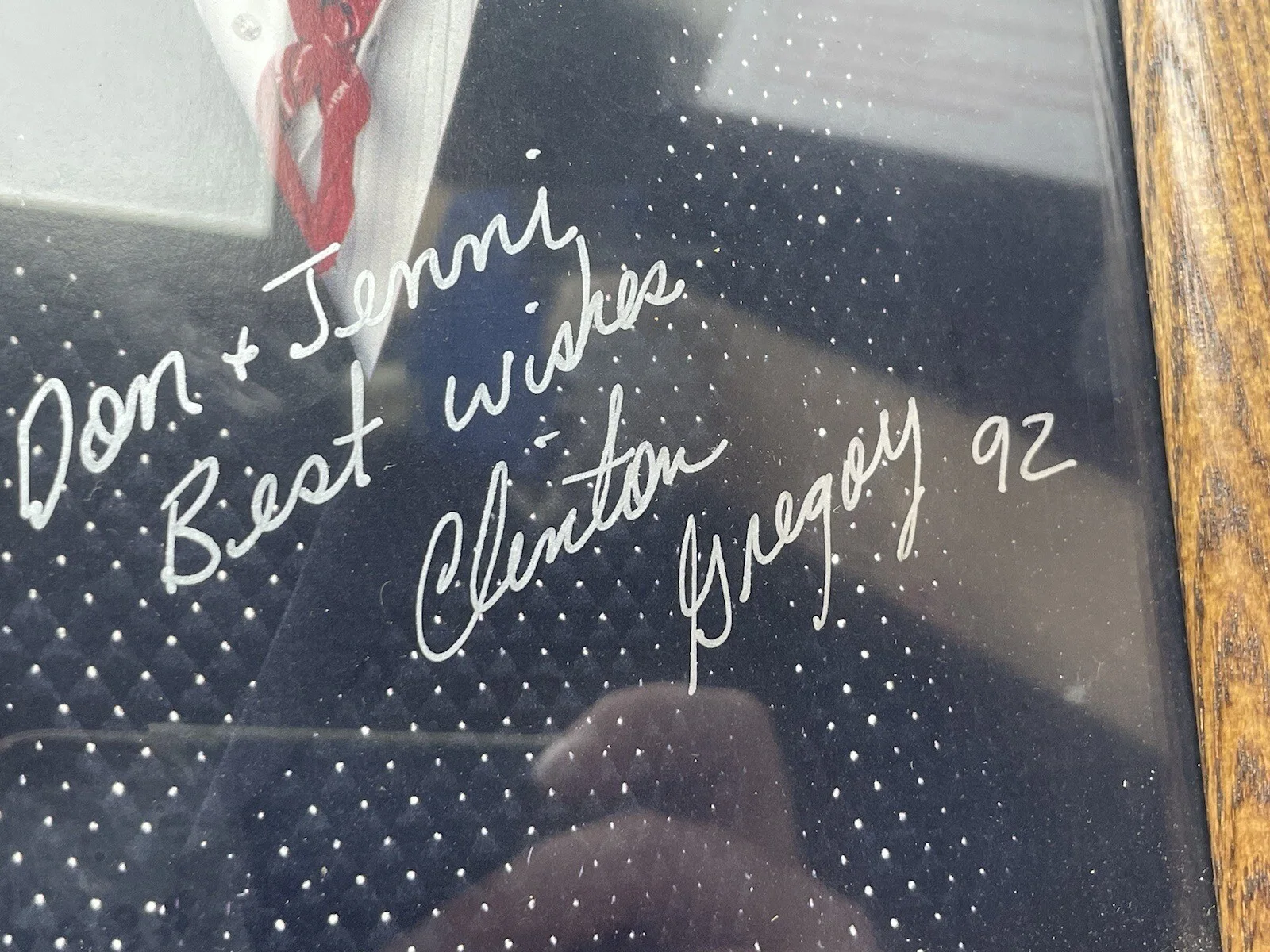CLINTON GREGORY AUTOGRAPHED 8X10 FRAMED WITH PROVENANCE AUTHENTIC, image 3