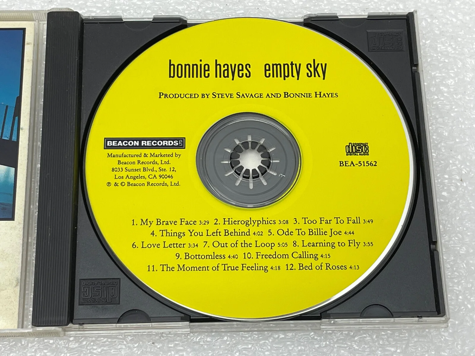 BONNIE HAYES EMPTY SKY CD w AUTOGRAPH, image 3