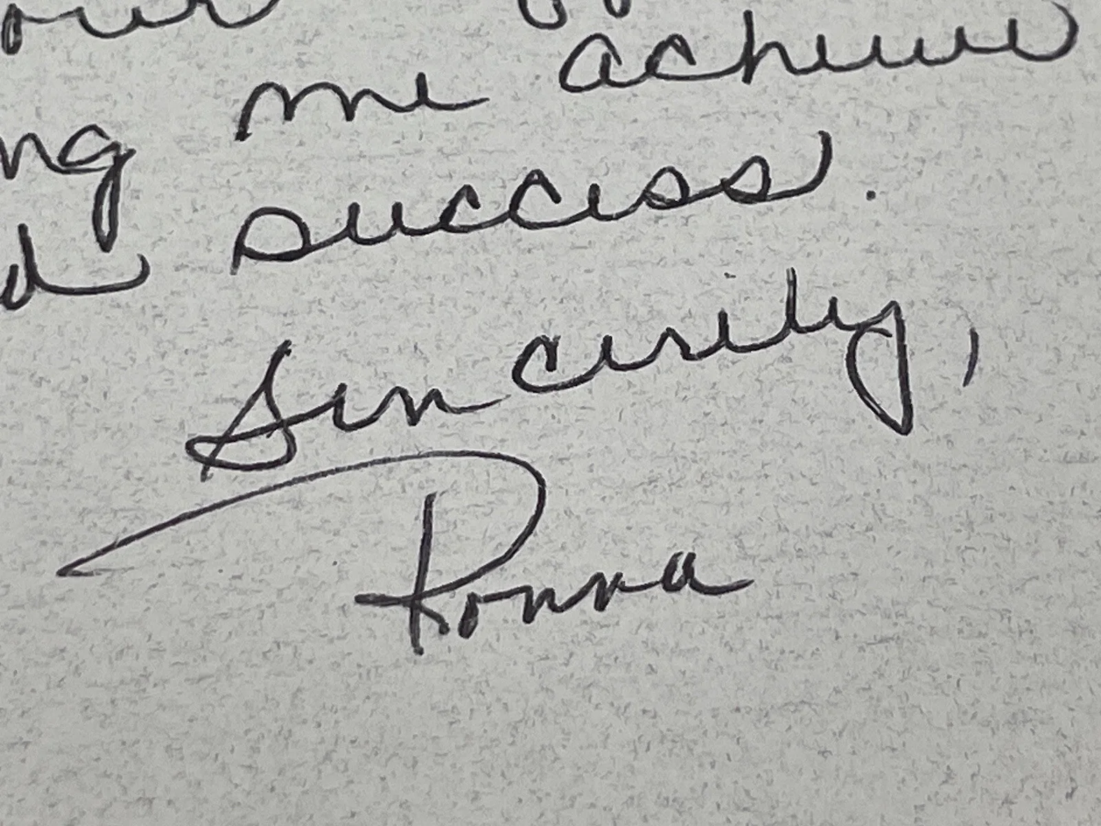 RONNA REEVES AUTHENTIC HAND WRITTEN & SIGNED CHRISTMAS CARD COUNTRY MUSIC 1990's, image 3