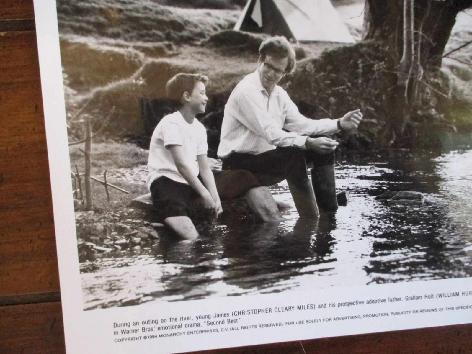 William Hurt/Christopher Cleary Miles(SECOND BEST)10 x 8 1994 Black/White Photo, image 2