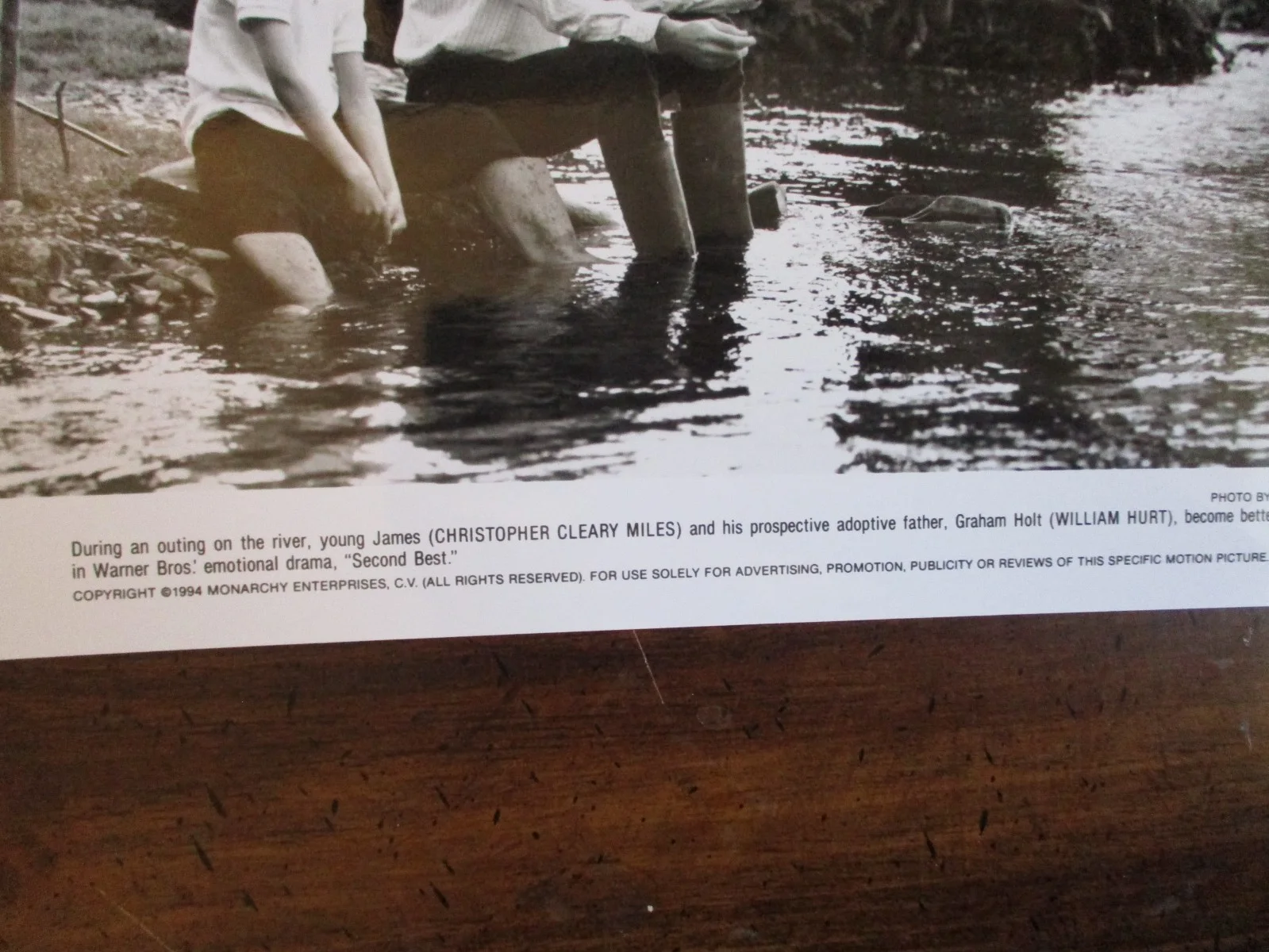 William Hurt/Christopher Cleary Miles(SECOND BEST)10 x 8 1994 Black/White Photo, image 3