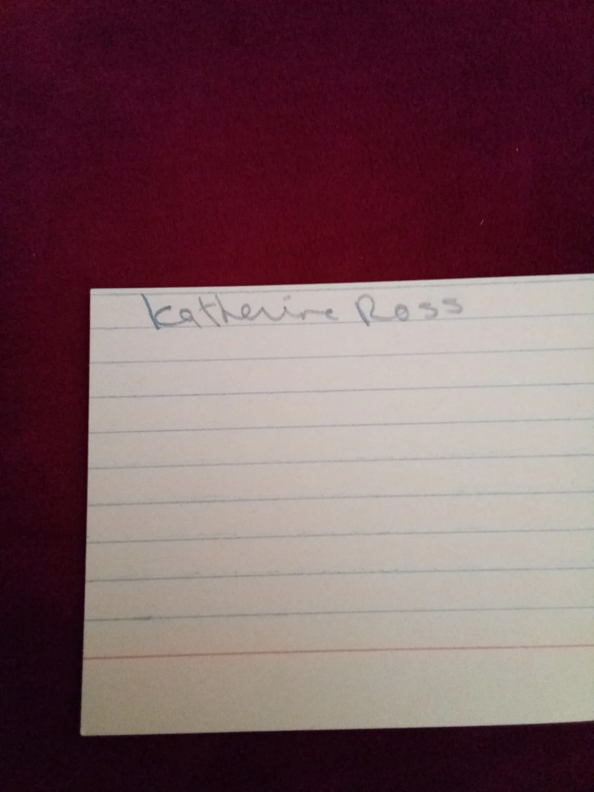 Katherine Ross — Katherine Ross Signed Index Card JSA Certified Autograph -1 #, image 4
