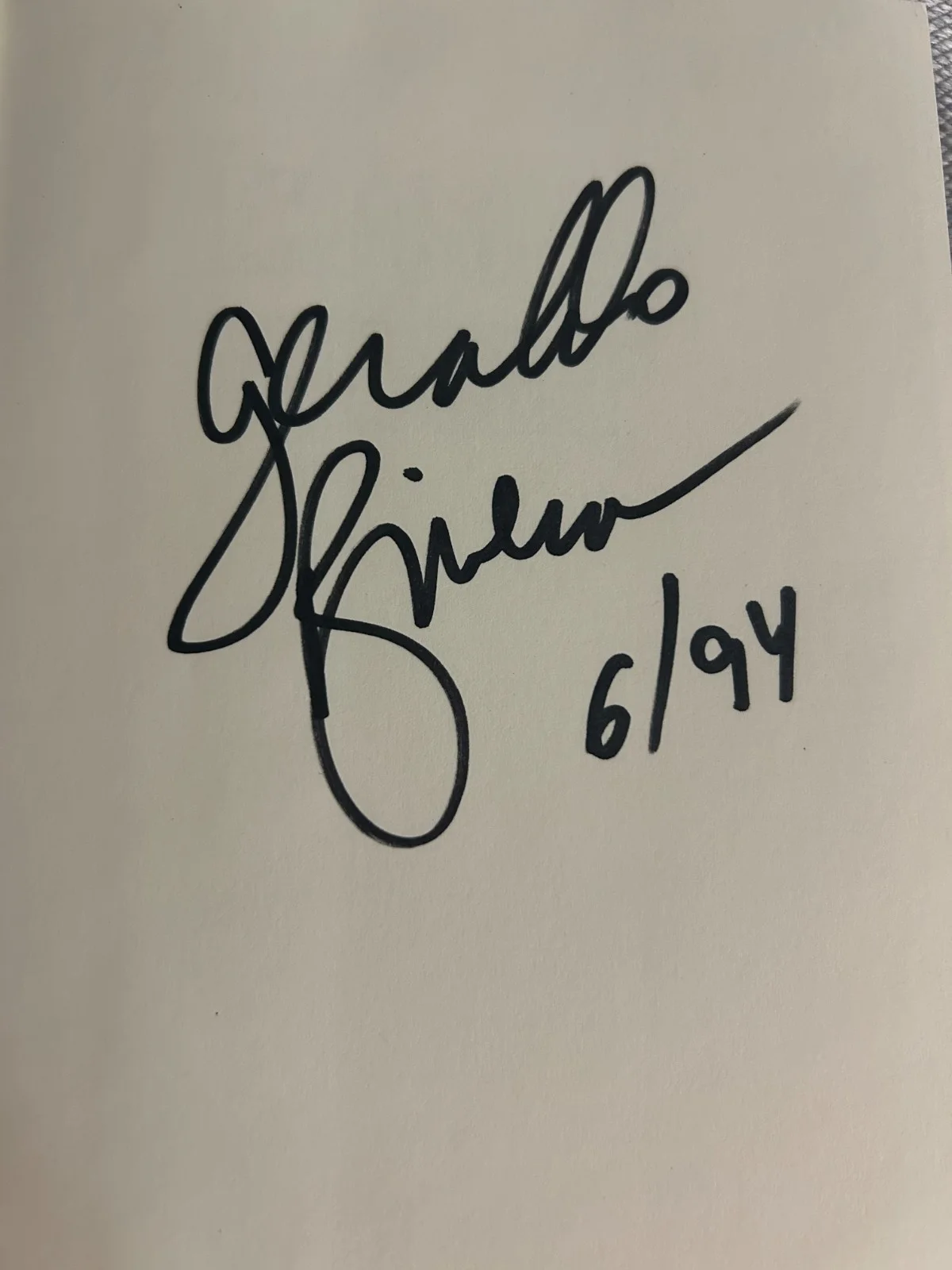 1994 GERALDO RIVERA HAND SIGNED BOOK *EXPOSING MYSELF* NEW JSA/COA AVAILABLE, image 3