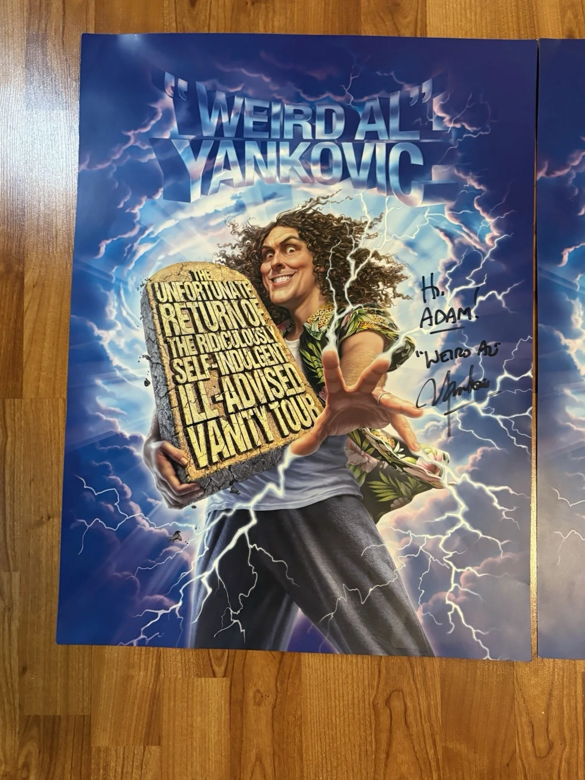 Weird AL Signed Tour Poster Ridiculously Self Indulgent Autograph Lot Of 2, image 2