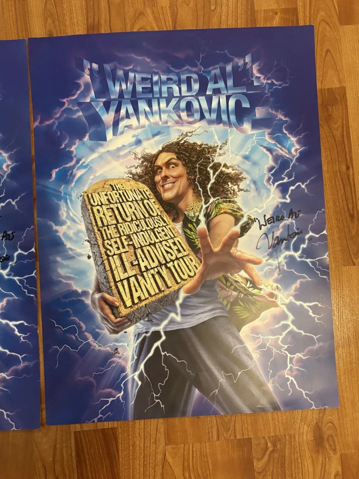 Weird AL Signed Tour Poster Ridiculously Self Indulgent Autograph Lot Of 2, image 3