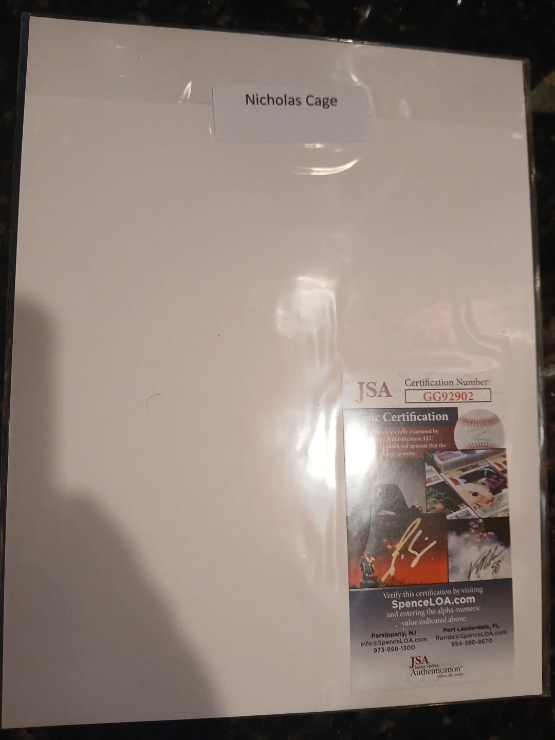 Nicholas Cage 8X10 Autograph JSA COA GG92902, image 3