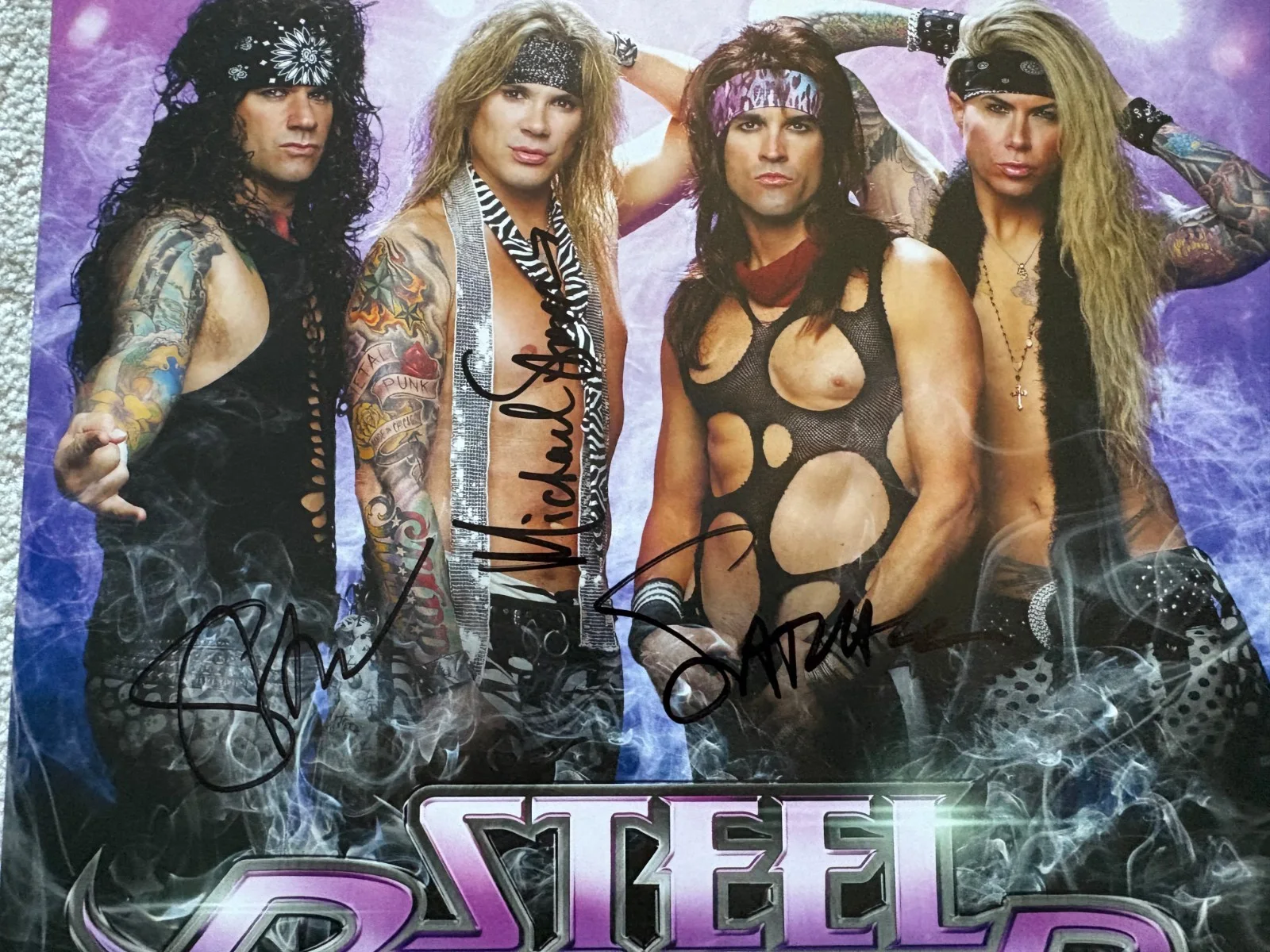 Steel Panther signed vinyl album exact proof JSA COA auto Feel The Steel, изображение 2