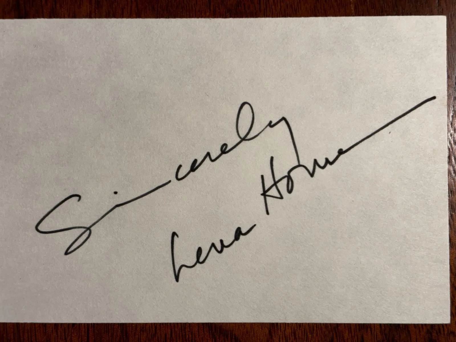 Lena Horne — Vintage 3x5 Card Signed By Legendary Singer Actress LENA HORNE + Stunning Photo, изображение 3