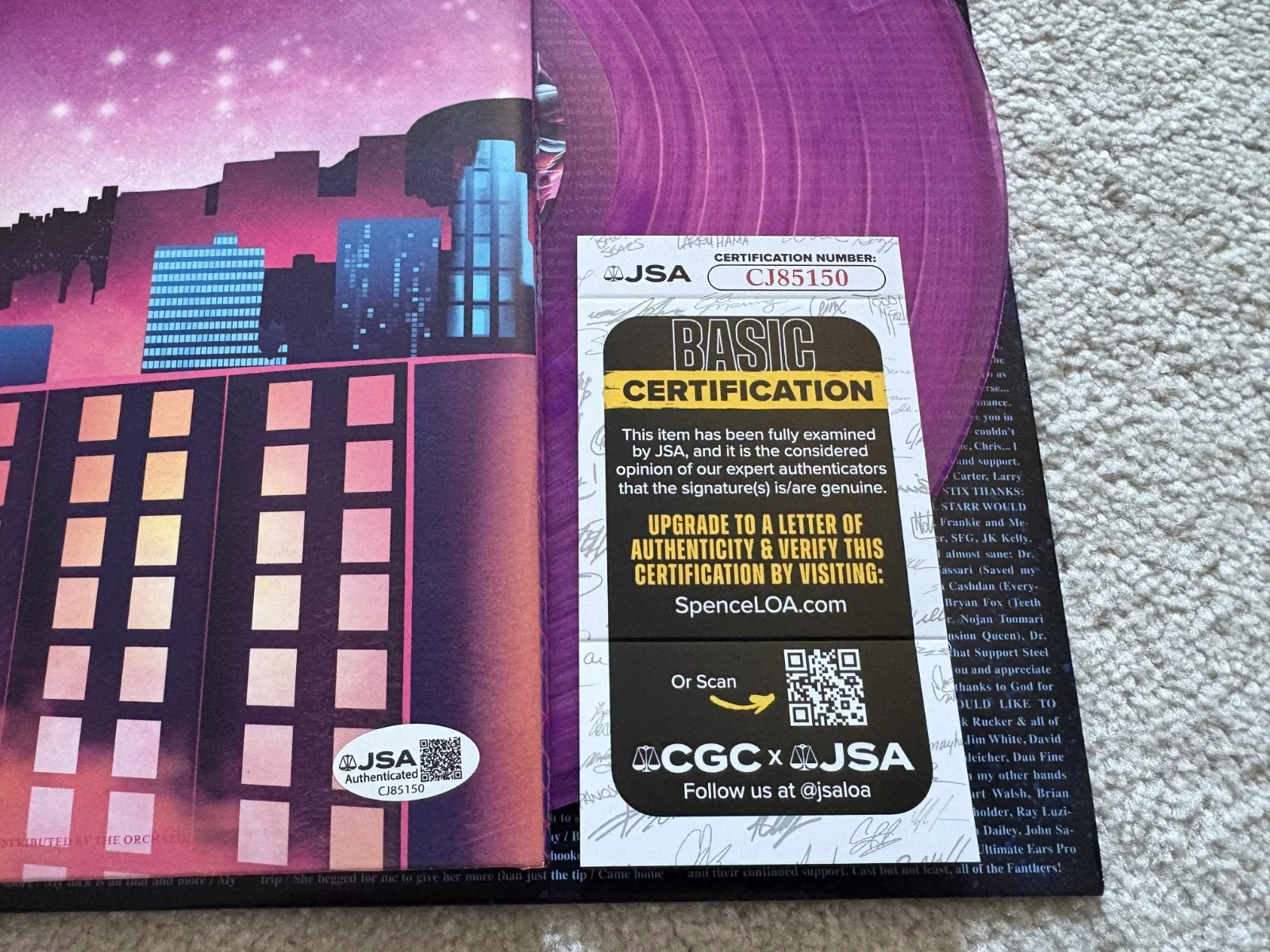 Steel Panther signed vinyl album exact proof JSA COA auto On The Prowl, image 4