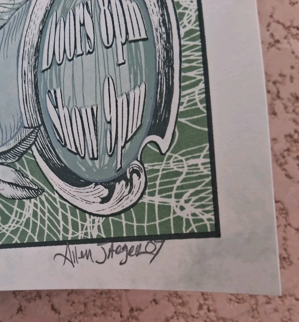 Ween Allen Jaeger Signed AP Concert Poster Rare Dirty Dozen Brass Band NOLA 2007, изображение 4