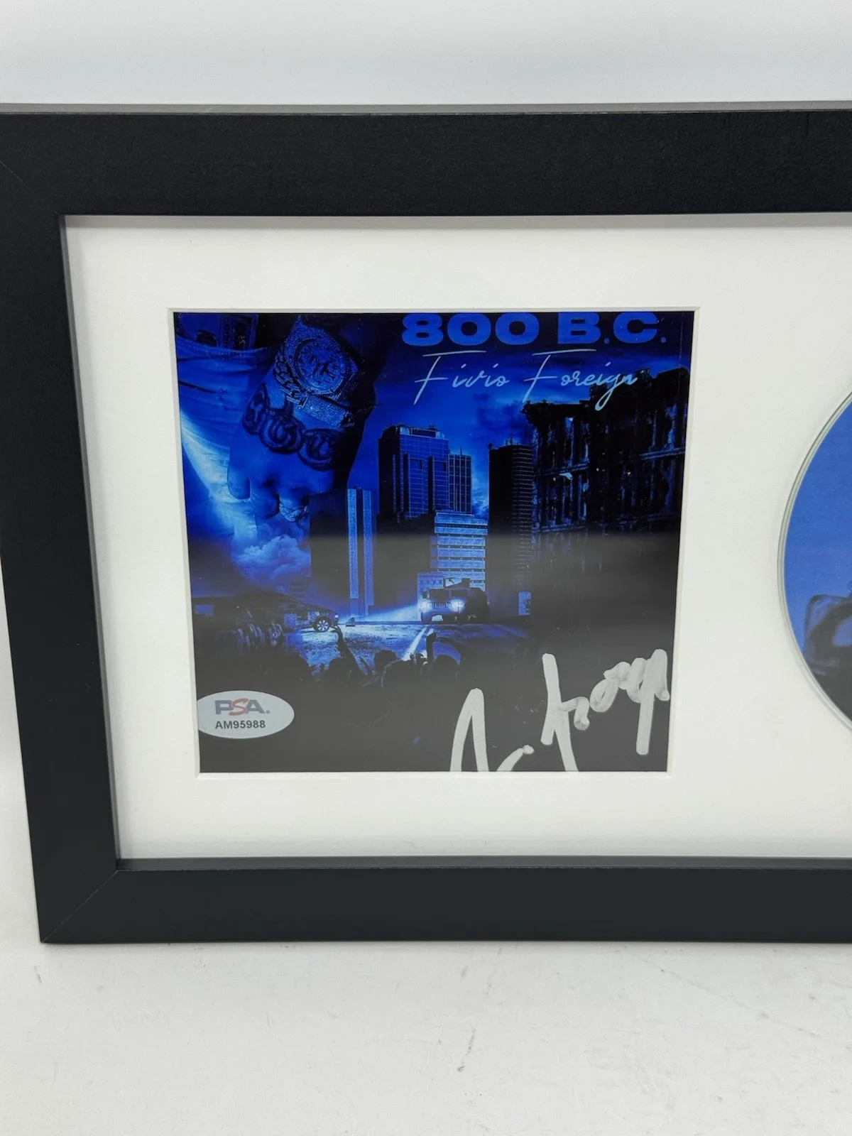 FIVIO FOREIGN SIGNED AUTOGRAPH FRAMED 800 BC CD JSA COA POP SMOKE BIG DRIP RARE, image 2