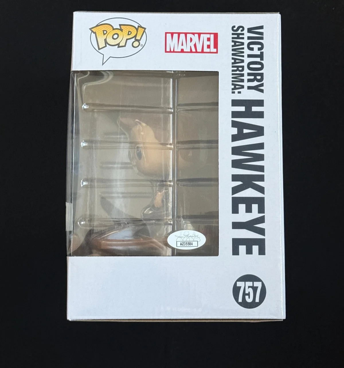 Jeremy Renner signed Hawkeye Jumbo Funko Pop #757 JSA COA Avengers Auto Z2433, изображение 3