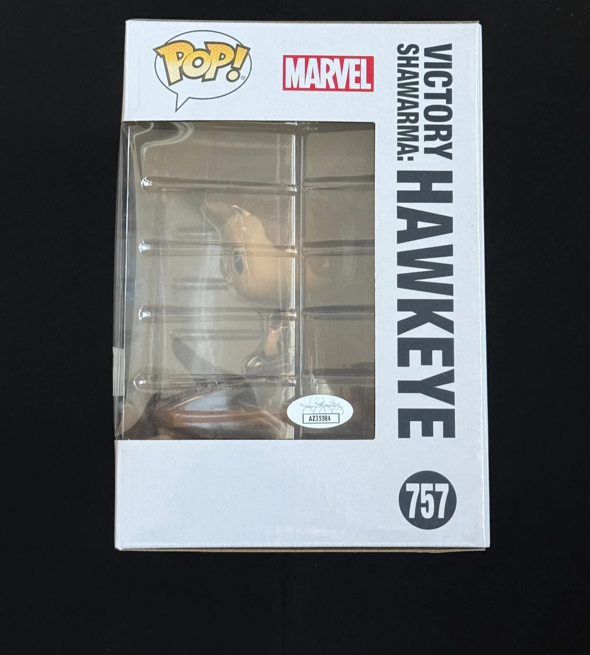 Jeremy Renner signed Hawkeye Jumbo Funko Pop #757 JSA COA Avengers Auto Z2433, изображение 4