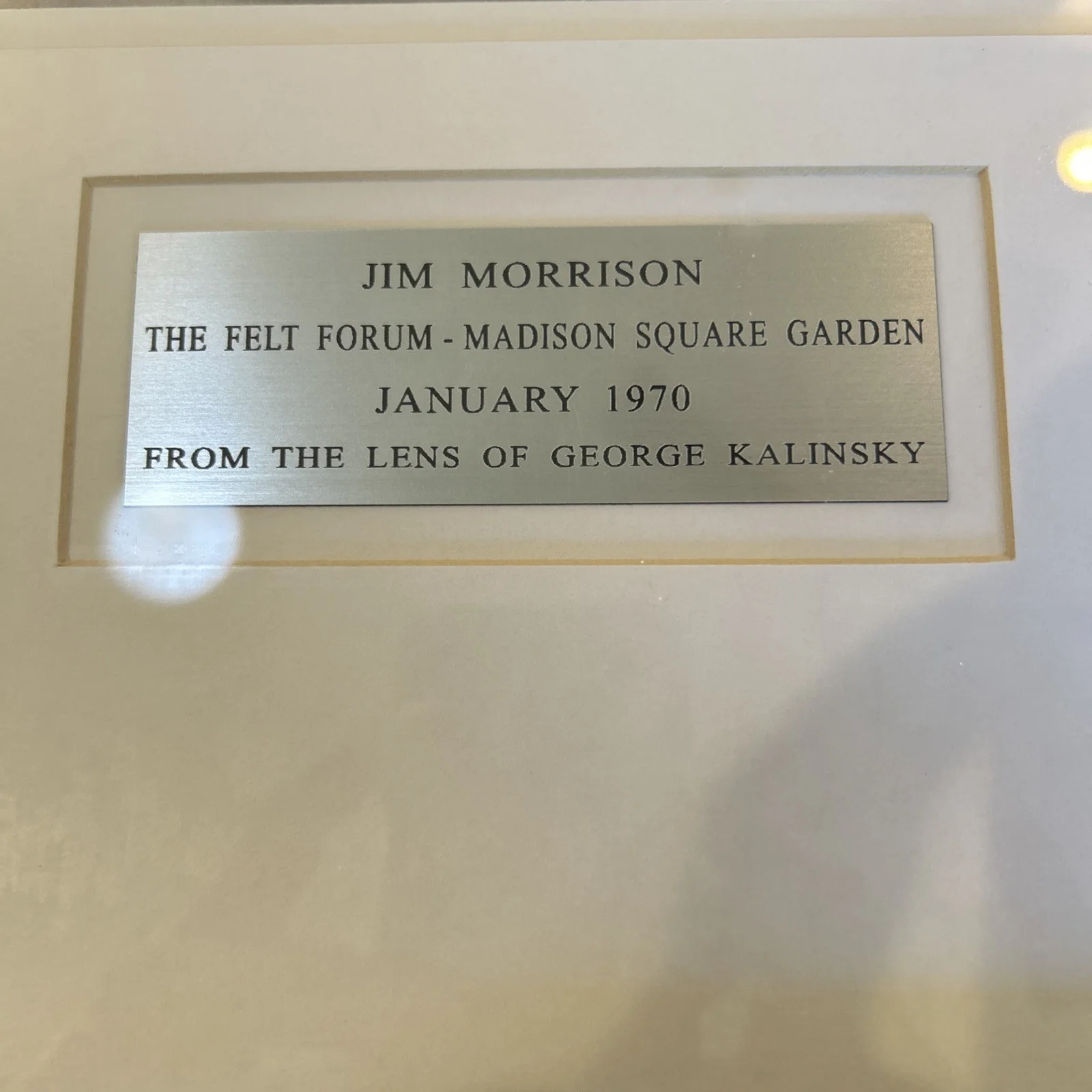 Original Concert Photograph Jim Morrison Doors Signed George Kalinsky MSG 1970, изображение 2