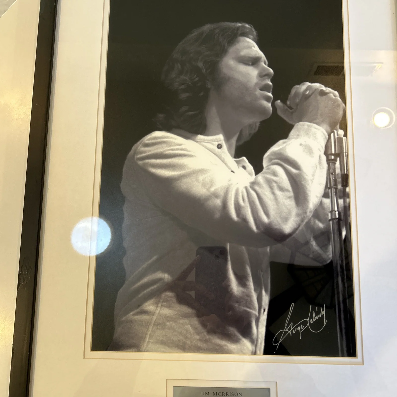 Original Concert Photograph Jim Morrison Doors Signed George Kalinsky MSG 1970, изображение 4