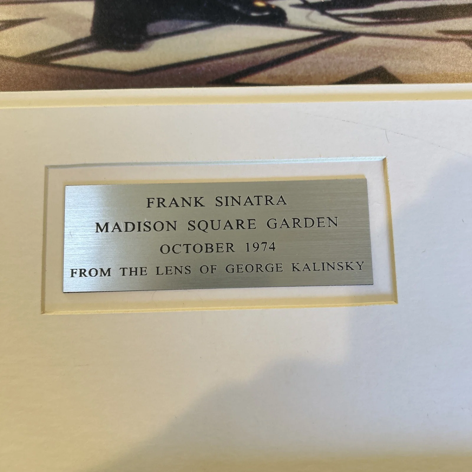 Original Concert Photograph Frank Sinatra Signed George Kalinsky MSG 1974 WOW, image 2