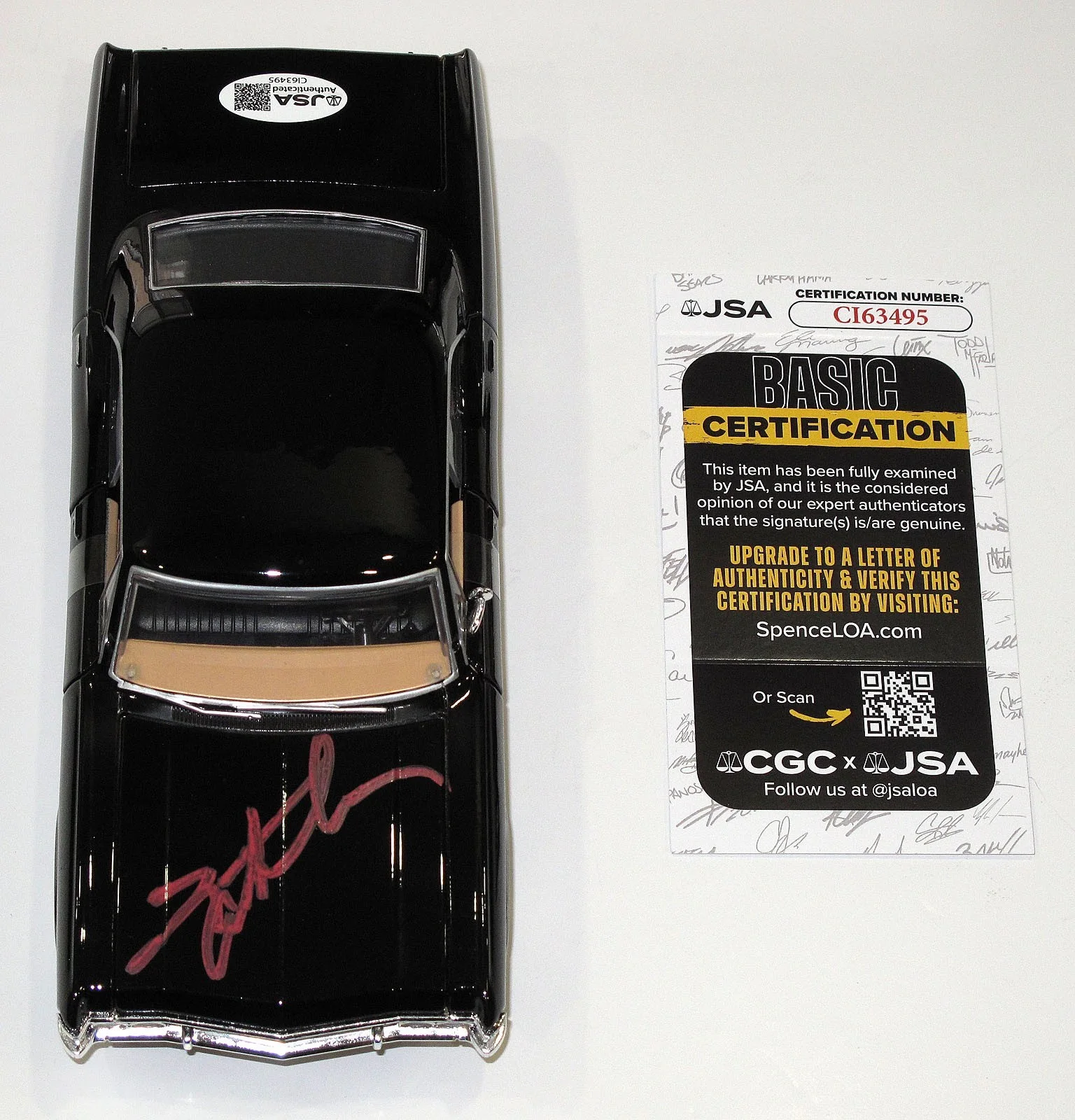 Jensen Ackles — JENSEN ACKLES signed SUPERNATURAL 1967 Chevrolet Impala Car EXACT PROOF Dean JSA, изображение 5