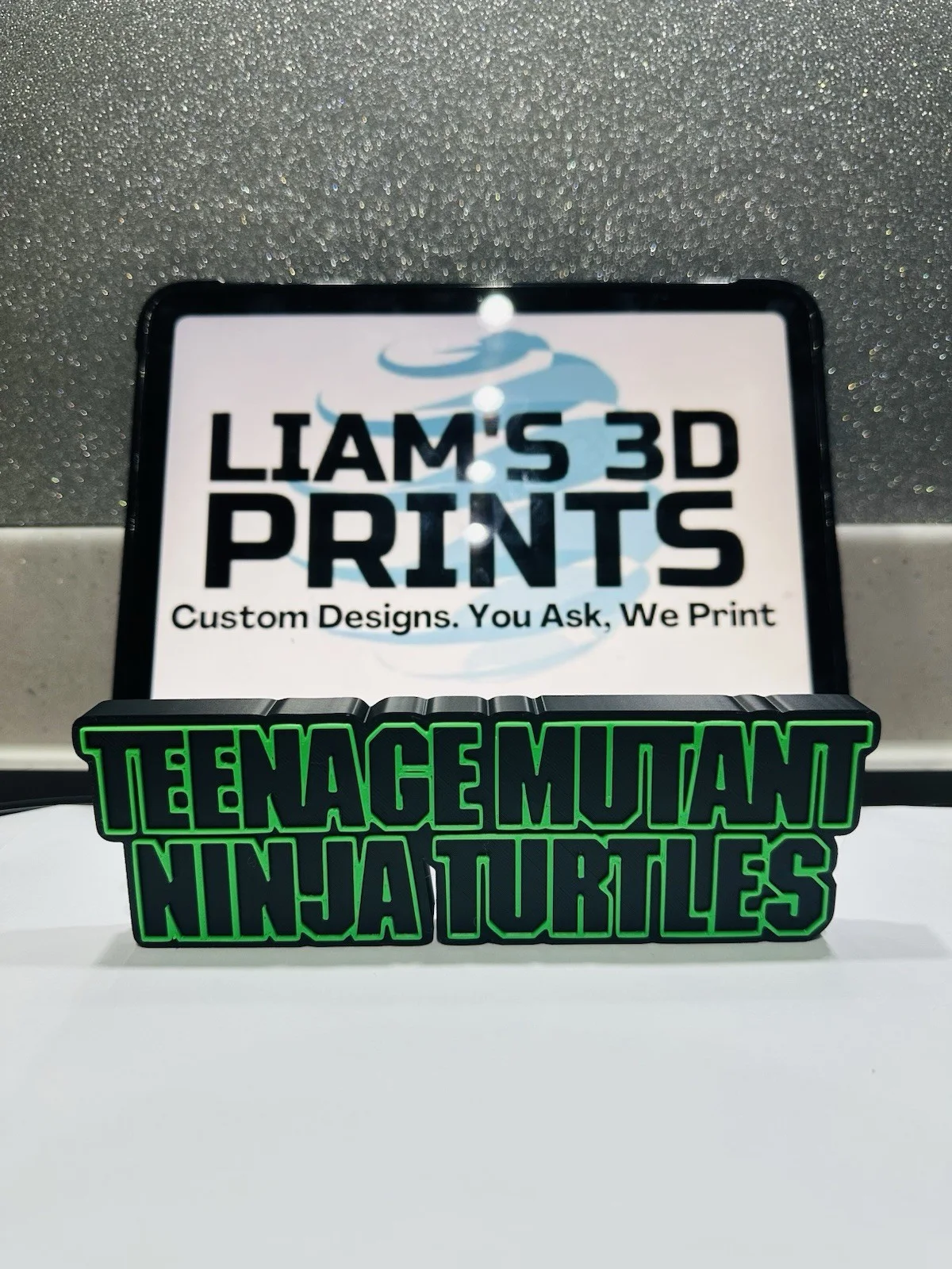 Decorative TMNT Teenage Mutant Ninja Turtles logo Sign Display Self Standing, image 2