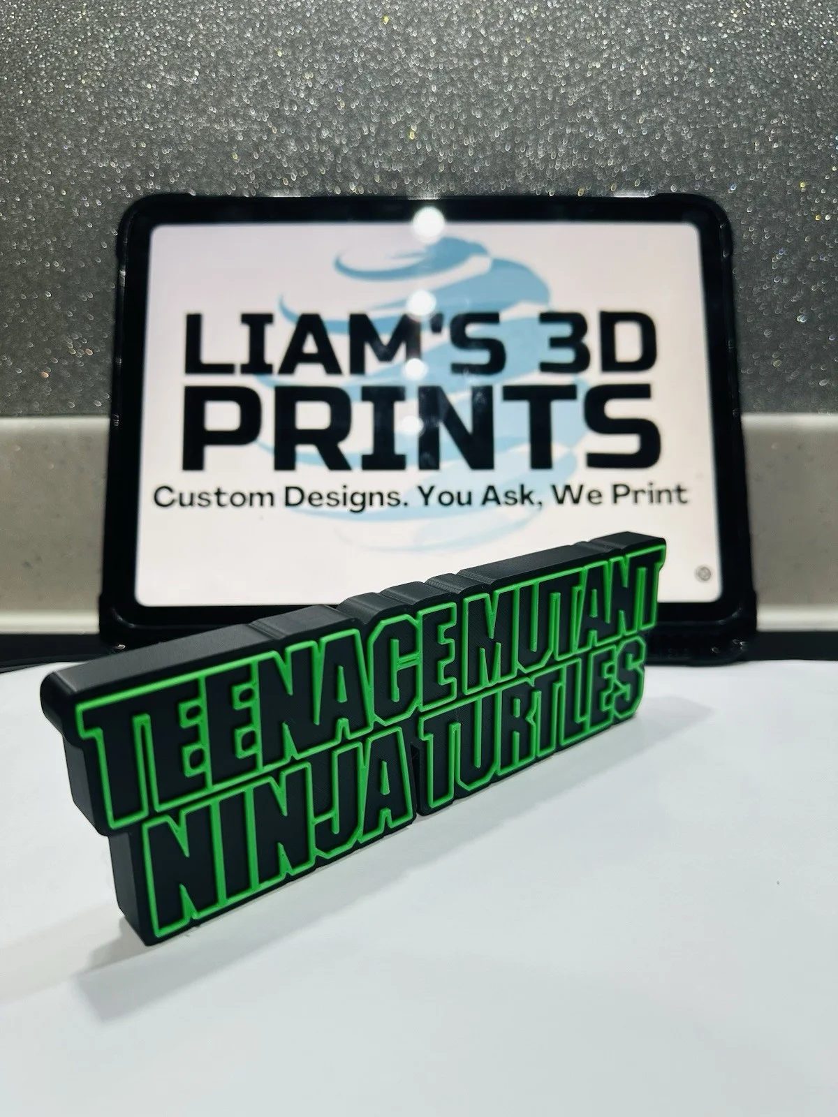 Decorative TMNT Teenage Mutant Ninja Turtles logo Sign Display Self Standing, image 3