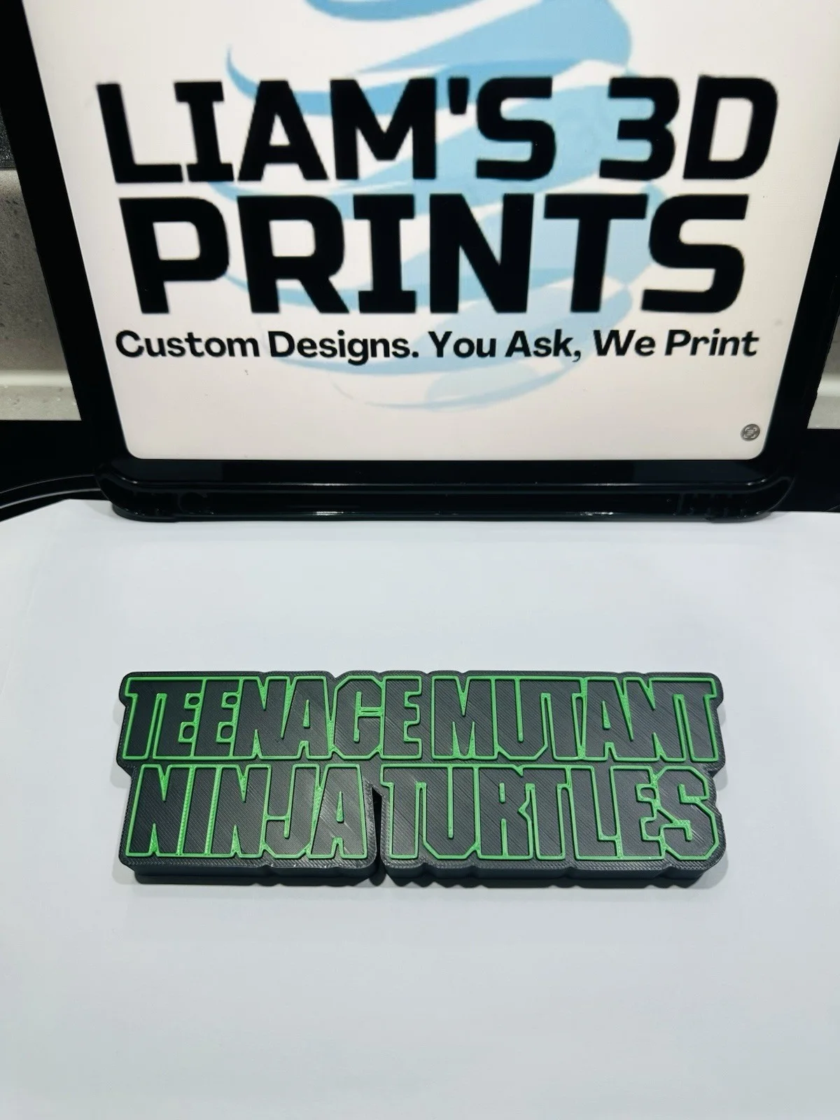Decorative TMNT Teenage Mutant Ninja Turtles logo Sign Display Self Standing, image 4