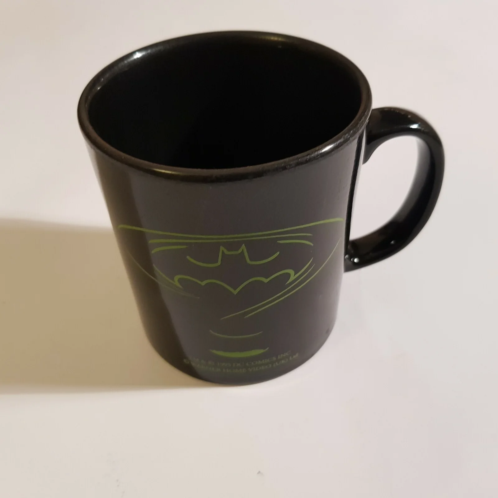 Batman Forever ceramic coffee mug 1995 promo DC Comics Warner Video Vintage, image 2