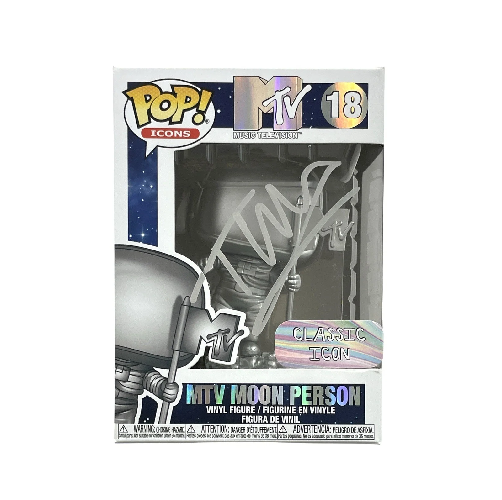 The Buggles Trevor Horn Signed MTV Moon Man Person Funko POP JSA Certified COA, изображение 2