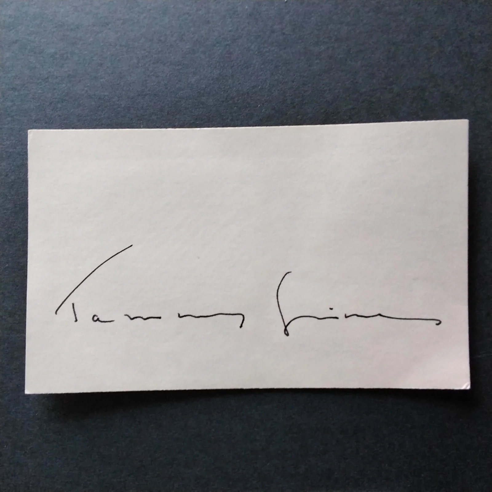 Tammy Grimes SIGNED Card Movie Stage Actress Last Unicorn Unsinkable Molly Brown, image 3