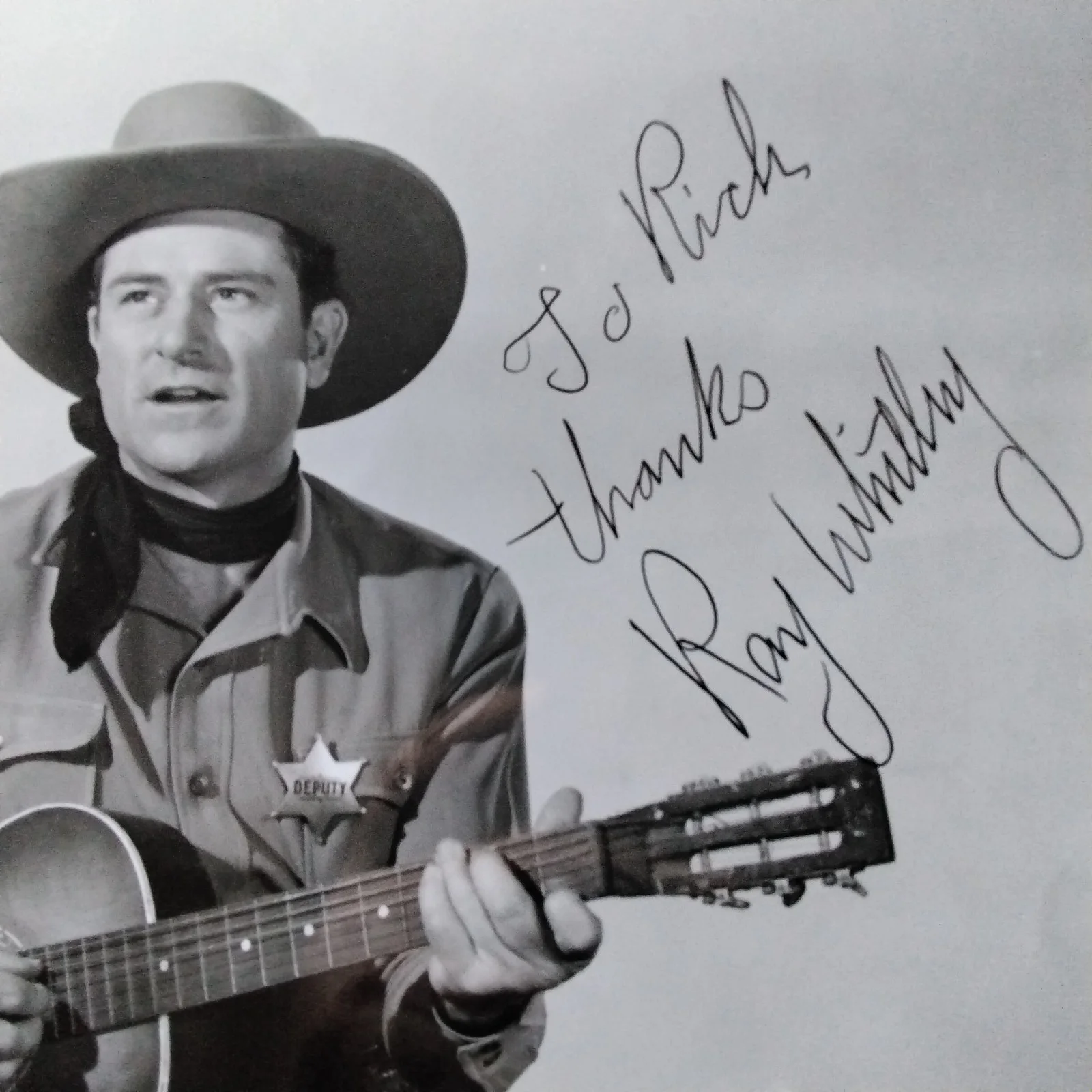 Ray Whitley SIGNED Photo Film Actor Singer Back in Saddle Again Westerns Giant, изображение 3