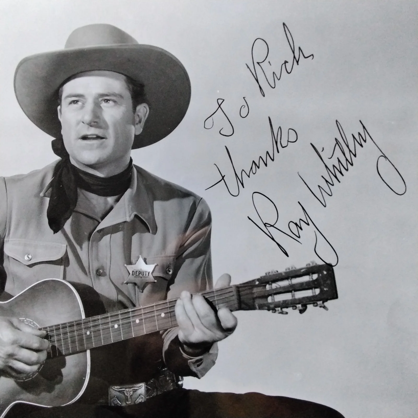 Ray Whitley SIGNED Photo Film Actor Singer Back in Saddle Again Westerns Giant, изображение 5