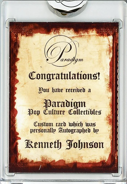 Kenneth Johnson — -THE INCREDIBLE HULK- KENNETH JOHNSON Signed/Autograph/Auto Certified TV Card, изображение 2