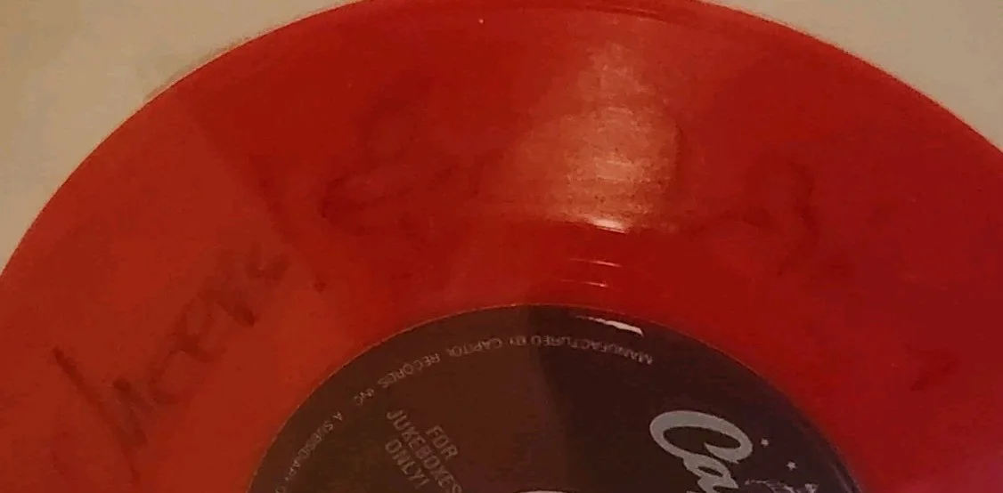 The Smithereens Band Signed Autographed Red Vinyl Record Pat DiNizio 2003 Framed, изображение 4