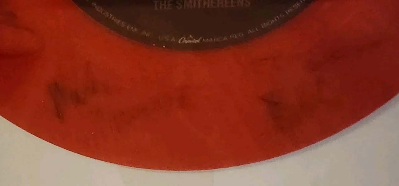 The Smithereens Band Signed Autographed Red Vinyl Record Pat DiNizio 2003 Framed, изображение 5