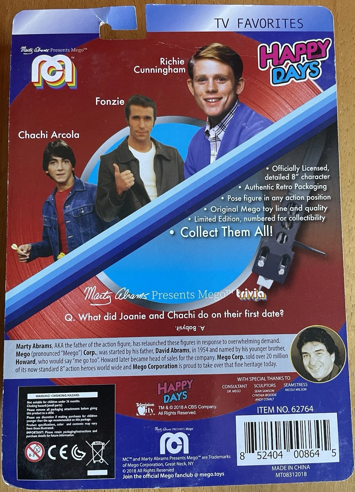 Scott Baio — Chachi Arcola Happy Days Scott Baio Autograph Mego LE 8'' Action Fig, In-person, изображение 4