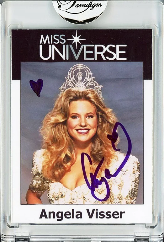 Angela Visser — -MISS UNIVERSE-ANGELA VISSER Signed/Autograph/Auto Certified Beauty Pageant Card