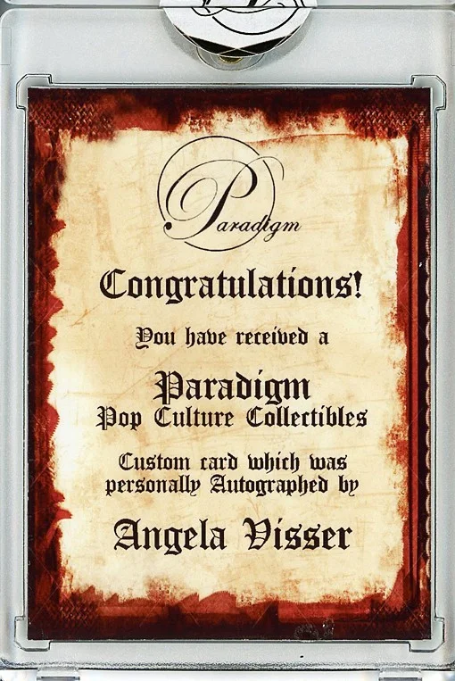 Angela Visser — -FRIENDS- MISS UNIVERSE ANGELA VISSER Signed/Autograph/Auto Certified TV Card, изображение 2