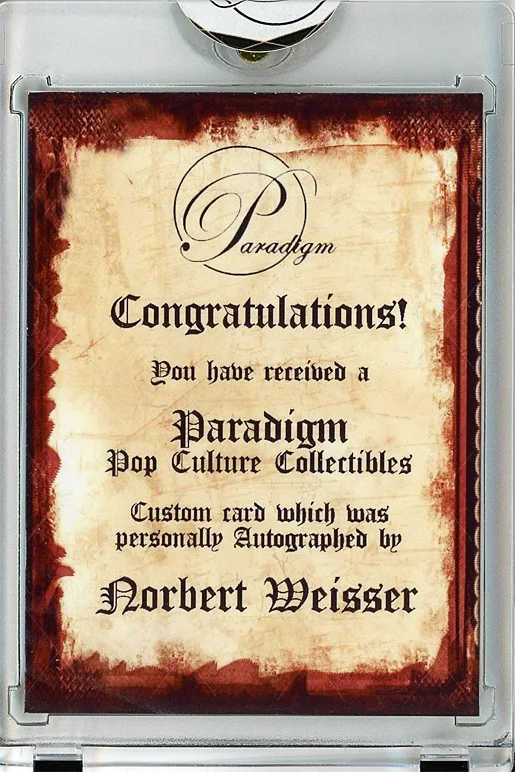 Norbert Weisser — -SCHINDLER'S LIST- NORBERT WEISSER Signed/Autograph/Auto Certified Movie Card, image 2