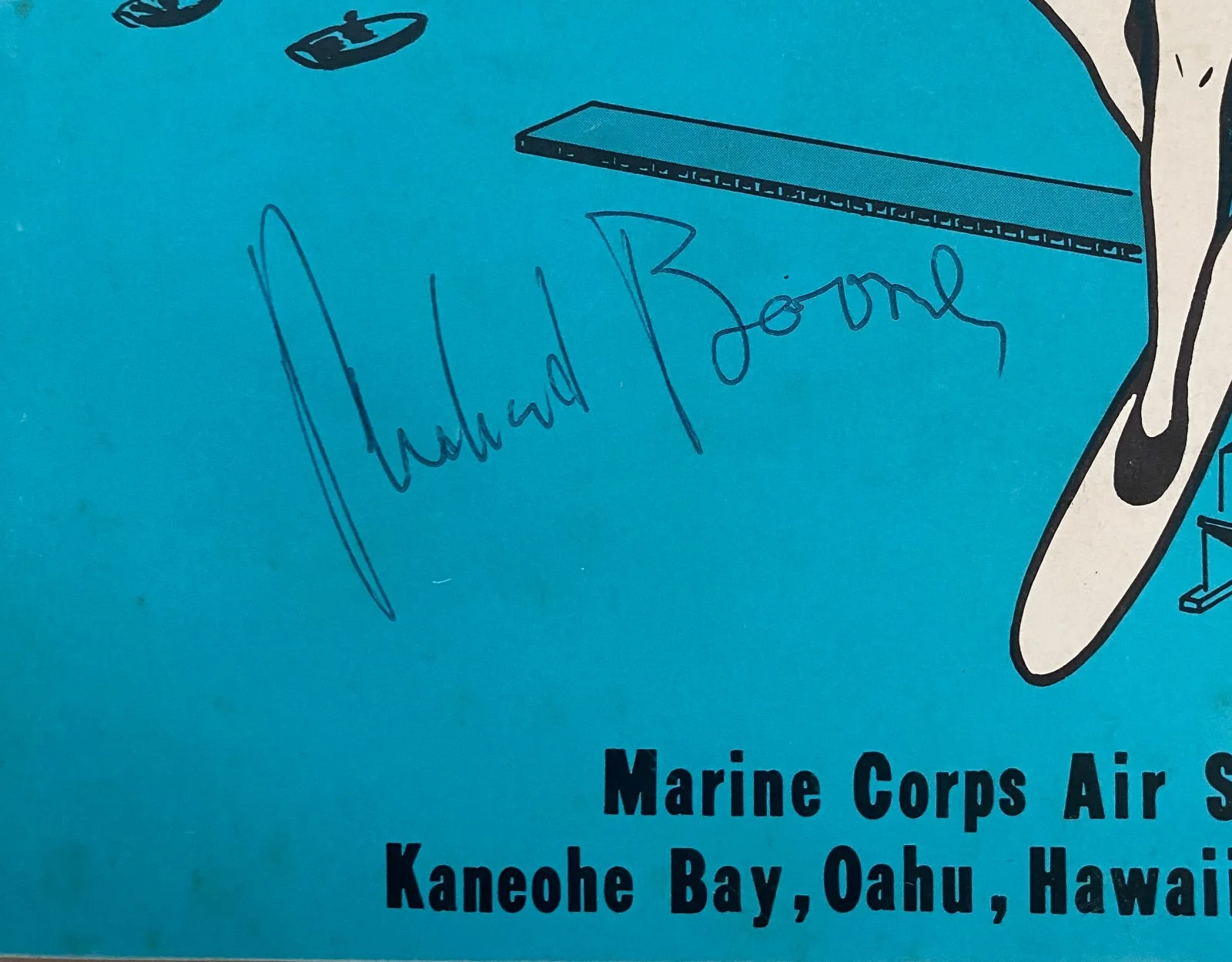 Richard Boone - Signature on Brochure with calling Card - RARE, изображение 2