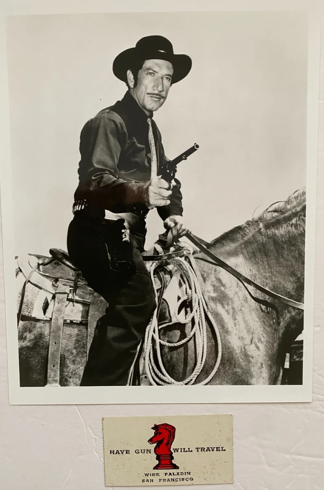 Richard Boone - Signature on Brochure with calling Card - RARE, изображение 4