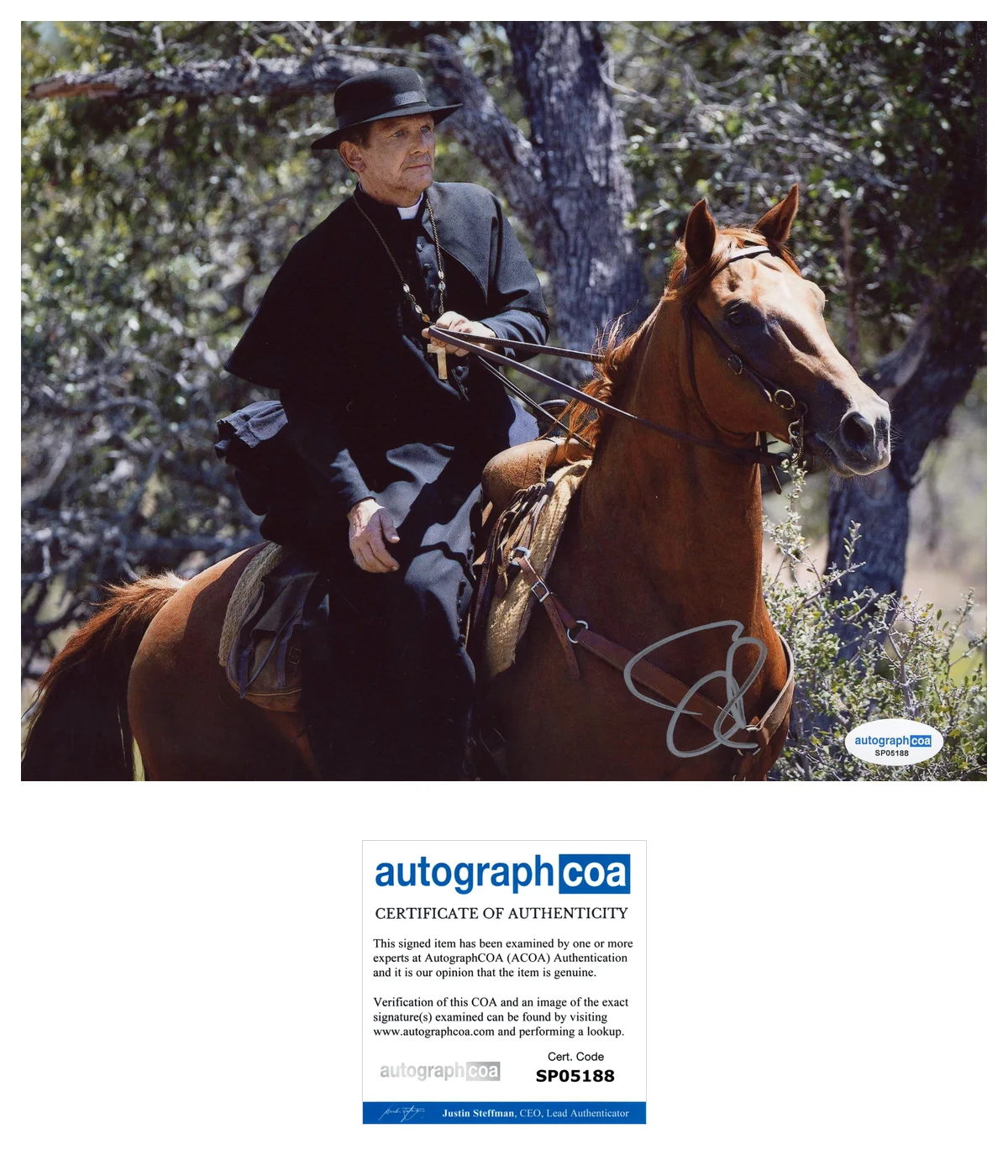 Sebastian Roché — Sebastian Roche ‘1923’ Signed 'Father Renaud' 8x10 Photo ACOA