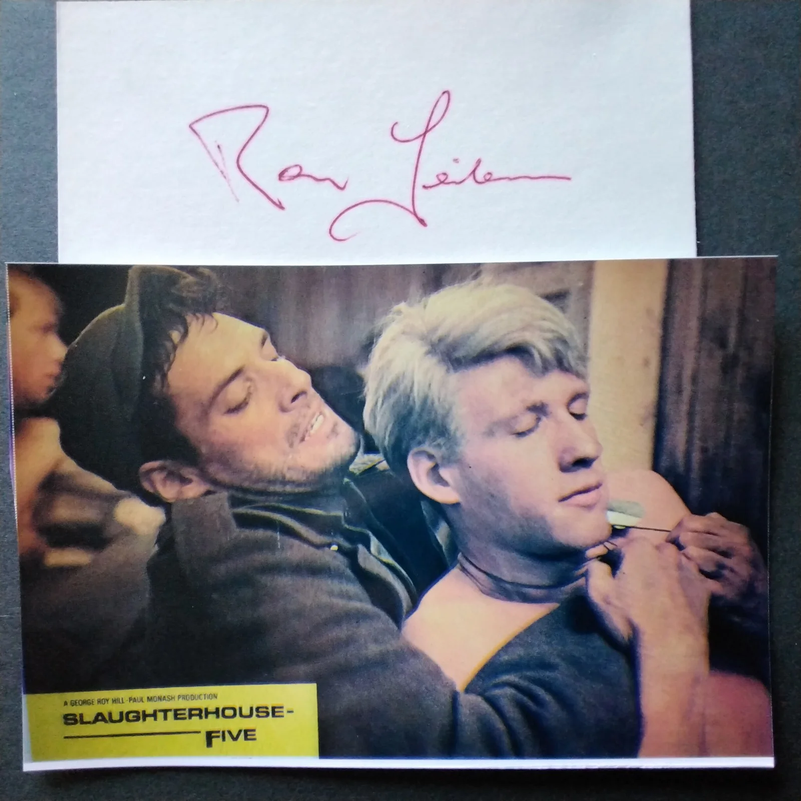 Ron Leibman SIGNED Card Photo Film TV Actor Slaughterhouse 5 Angels in America, изображение 2