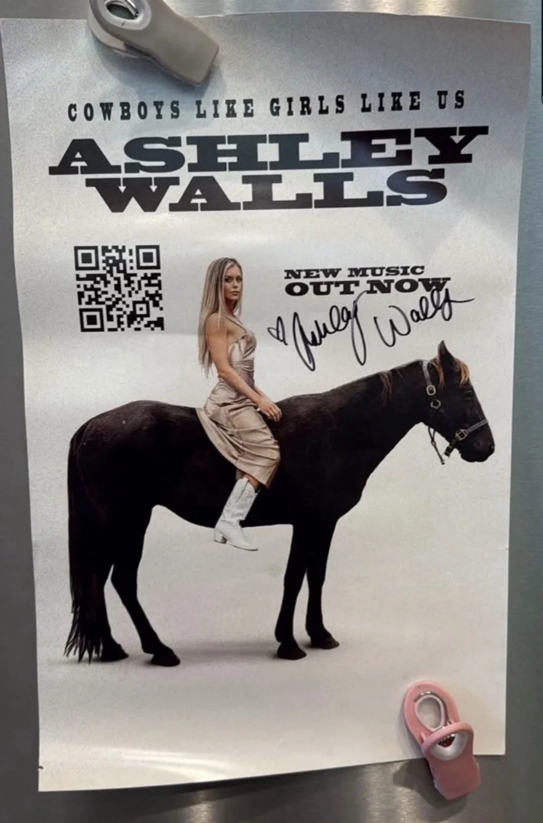 Signed Ashley Walls Concert Poster, image 2