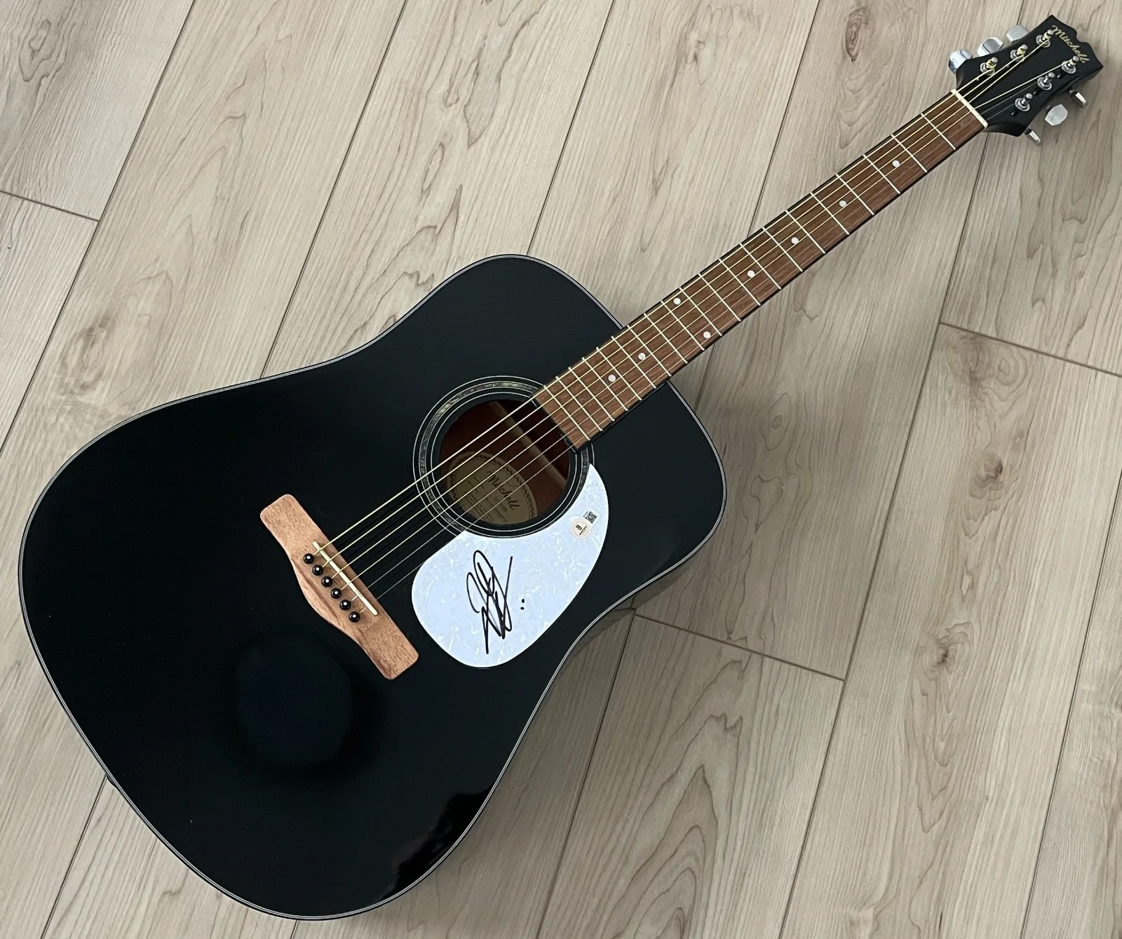 JACKSON DEAN SIGNED AUTOGRAPH 41" ACOUSTIC GUITAR w/EXACT PROOF & BECKETT COA, изображение 2