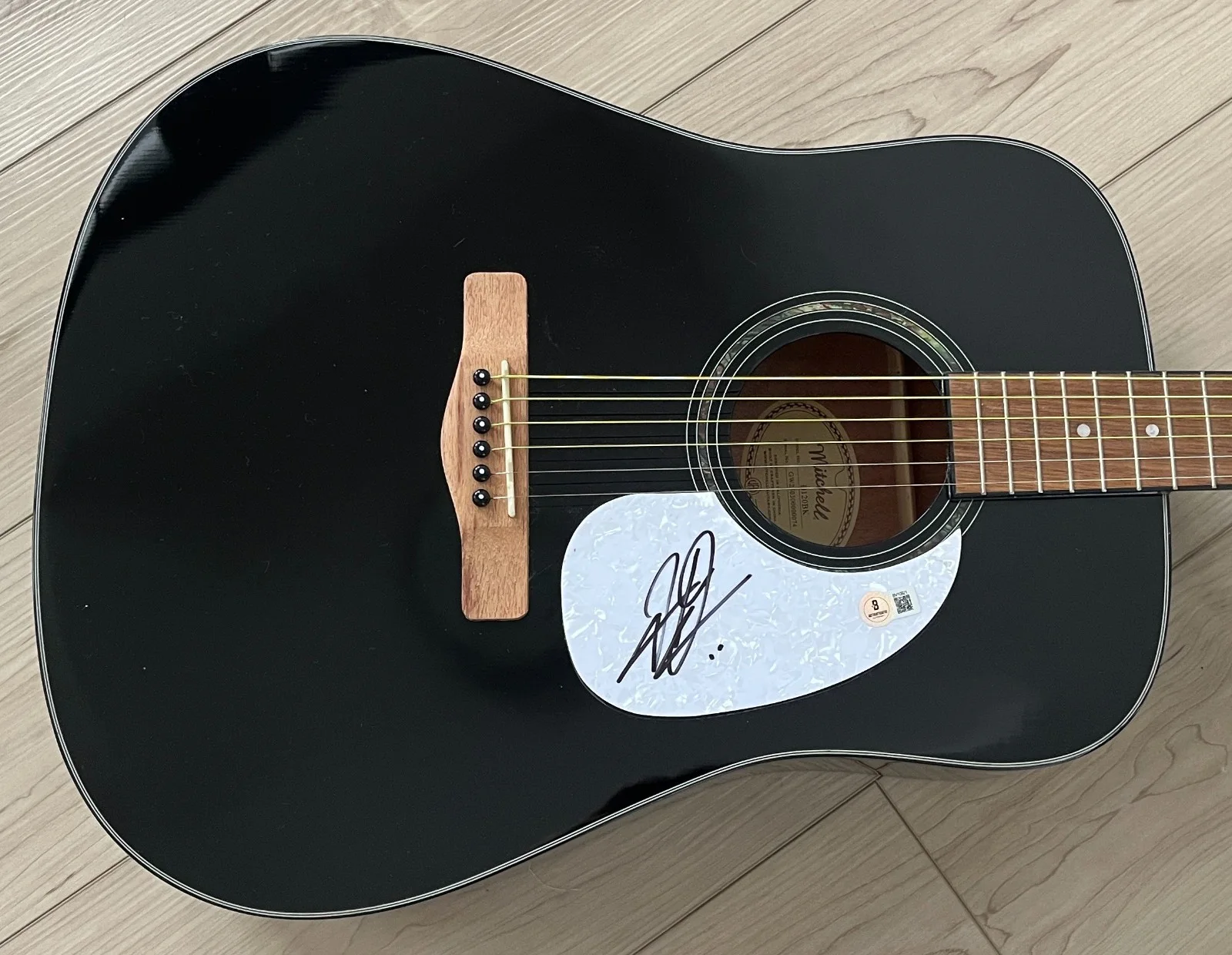 JACKSON DEAN SIGNED AUTOGRAPH 41" ACOUSTIC GUITAR w/EXACT PROOF & BECKETT COA, изображение 5