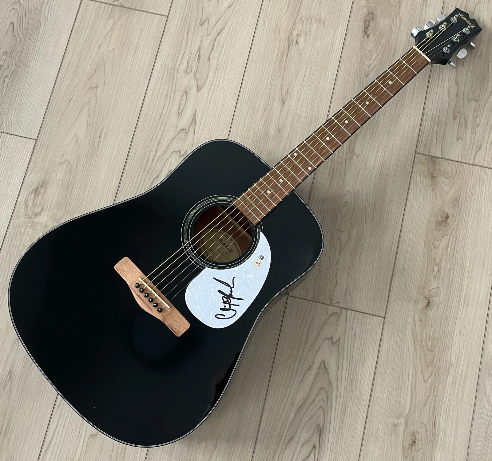 CLINT BLACK SIGNED AUTOGRAPH 41" ACOUSTIC GUITAR w/EXACT PROOF & BECKETT BAS COA, image 2