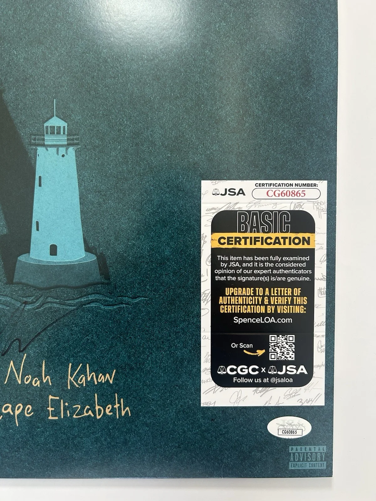 Noah Kahan Signed Autographed Cape Elizabeth Vinyl Album JSA COA, изображение 3