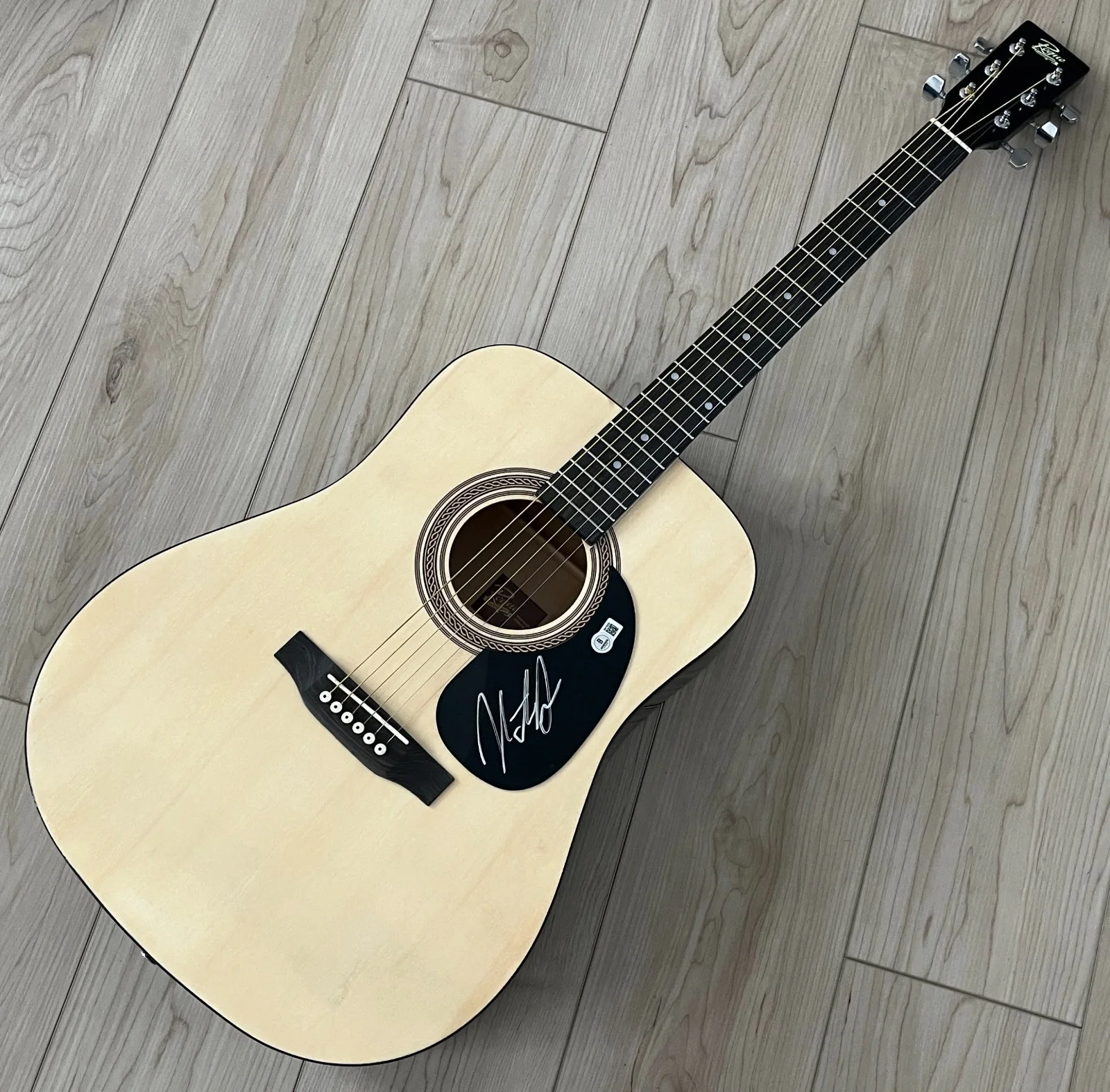 NATE SMITH SIGNED AUTOGRAPH 41" ACOUSTIC GUITAR w/EXACT PROOF & BECKETT BAS COA, изображение 2